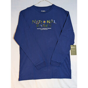 NWT Parks Project National Parks 90's Doodle Long Sleeve Tee in Navy sz Medium